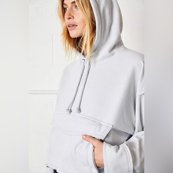 Free People Tops - Free People Light Gray Hoodie